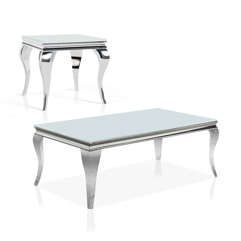 Furniture of America Kiermeyer Çağdaş Cam 2 Parçalı Sehpa Takımı