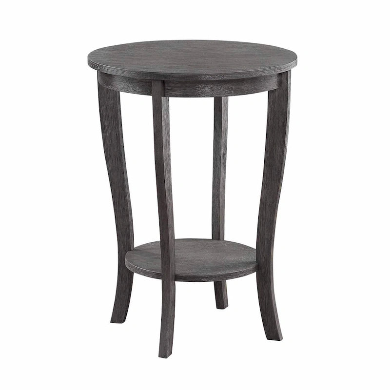 Table d’appoint ronde American Heritage de Convenience Concepts avec étagère