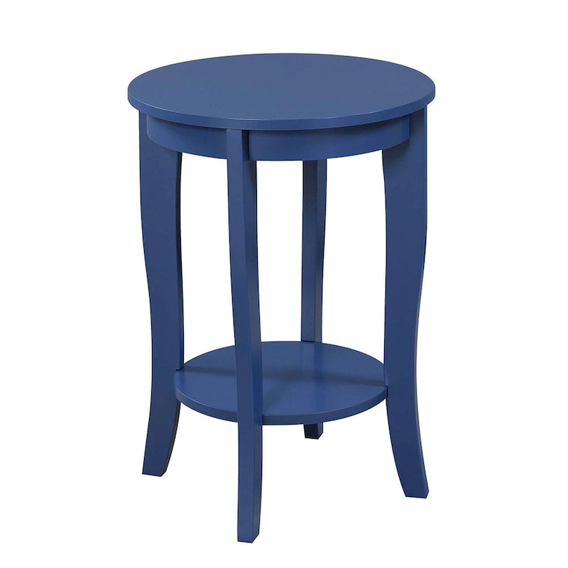 Table d’appoint ronde American Heritage de Convenience Concepts avec étagère