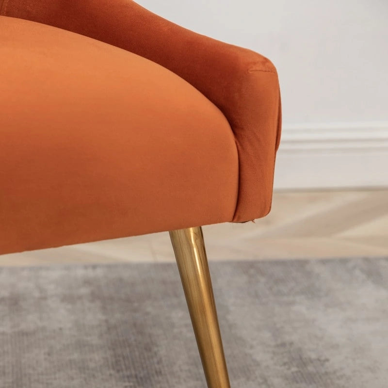 Set di 2 sedie da pranzo con rivestimento in velluto stile metà secolo SEYNAR, con maniglia posteriore