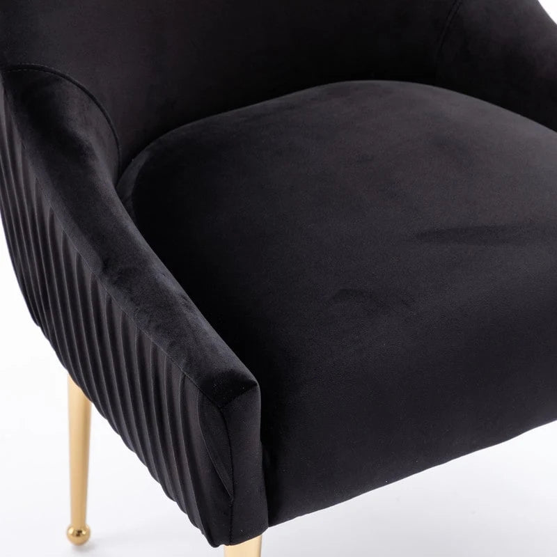 Set di 2 sedie da pranzo con rivestimento in velluto stile metà secolo SEYNAR, con maniglia posteriore