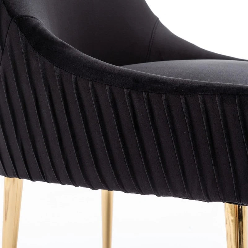 Set di 2 sedie da pranzo con rivestimento in velluto stile metà secolo SEYNAR, con maniglia posteriore