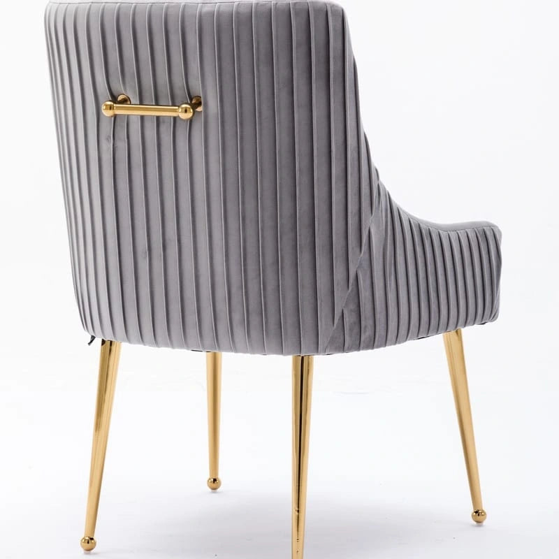 Set di 2 sedie da pranzo con rivestimento in velluto stile metà secolo SEYNAR, con maniglia posteriore