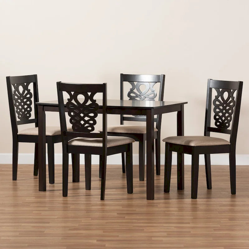 Gervais Modern and Contemporary Transitional 5-Piece Dining Set