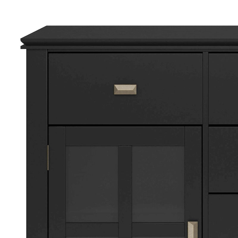 Aparador buffet de madera maciza de estilo transicional Stratford de WYNDENHALL - 54 pulgadas de ancho