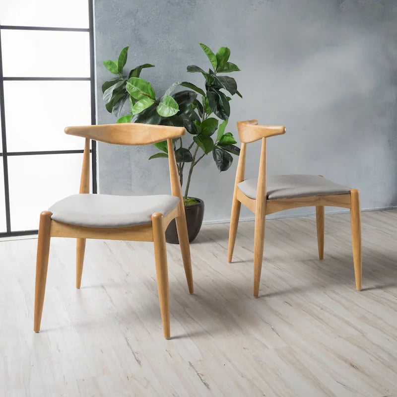 Francie Esszimmerstühle im Mid-Century-Modern-Stil (2er-Set) von Christopher Knight Home – 20.50 W x 20.25 L x 29.75 H