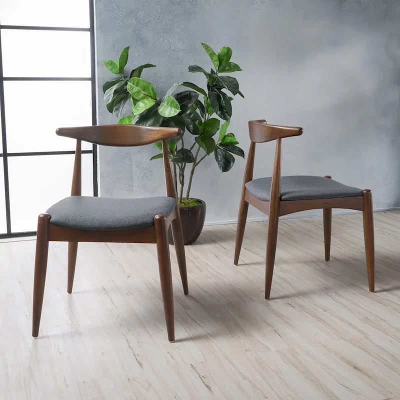 Francie Esszimmerstühle im Mid-Century-Modern-Stil (2er-Set) von Christopher Knight Home – 20.50 W x 20.25 L x 29.75 H