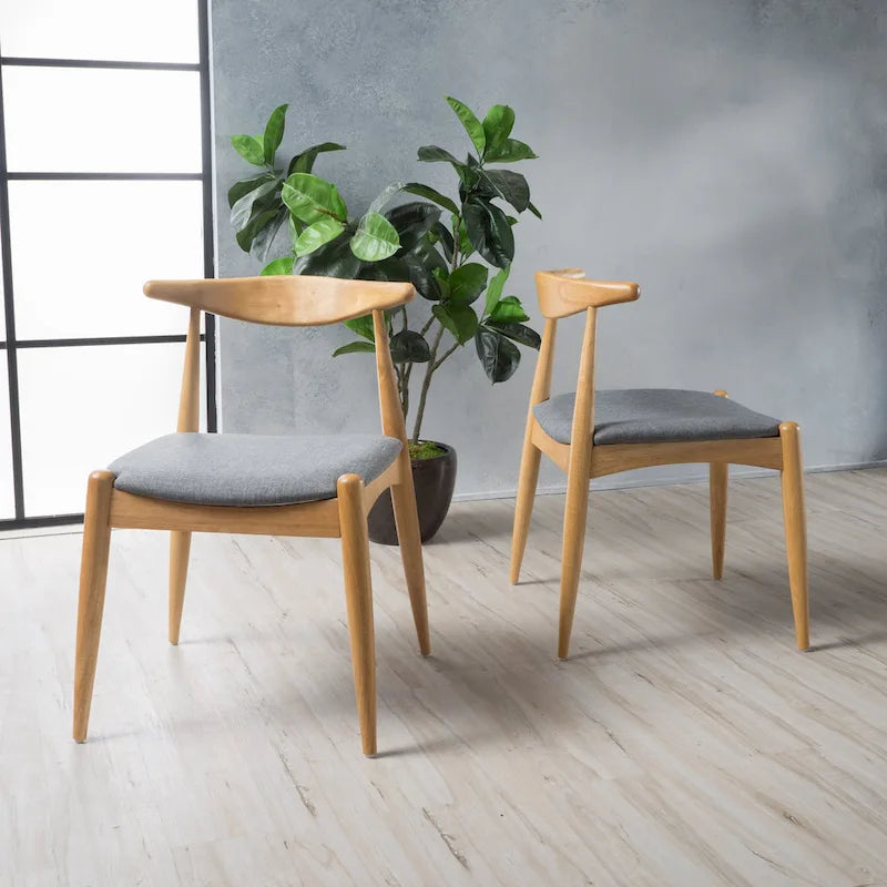Francie Esszimmerstühle im Mid-Century-Modern-Stil (2er-Set) von Christopher Knight Home – 20.50 W x 20.25 L x 29.75 H