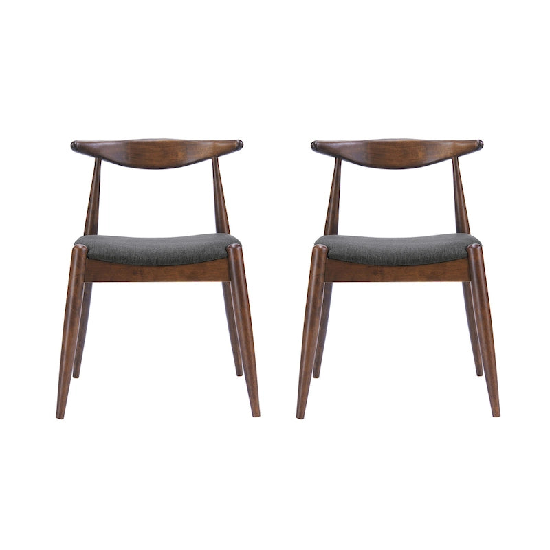 Francie Esszimmerstühle im Mid-Century-Modern-Stil (2er-Set) von Christopher Knight Home – 20.50 W x 20.25 L x 29.75 H