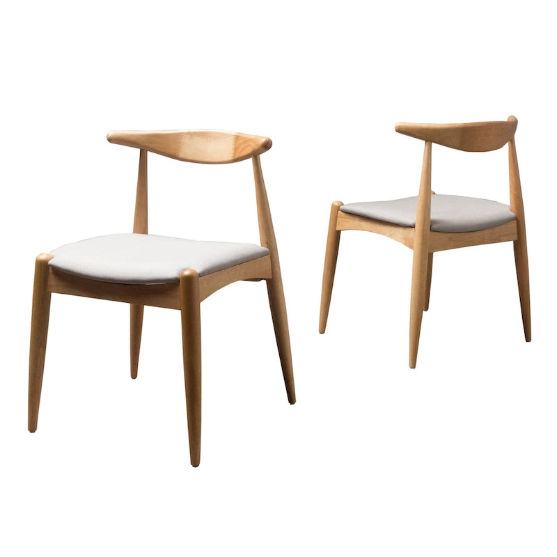 Francie Esszimmerstühle im Mid-Century-Modern-Stil (2er-Set) von Christopher Knight Home – 20.50 W x 20.25 L x 29.75 H