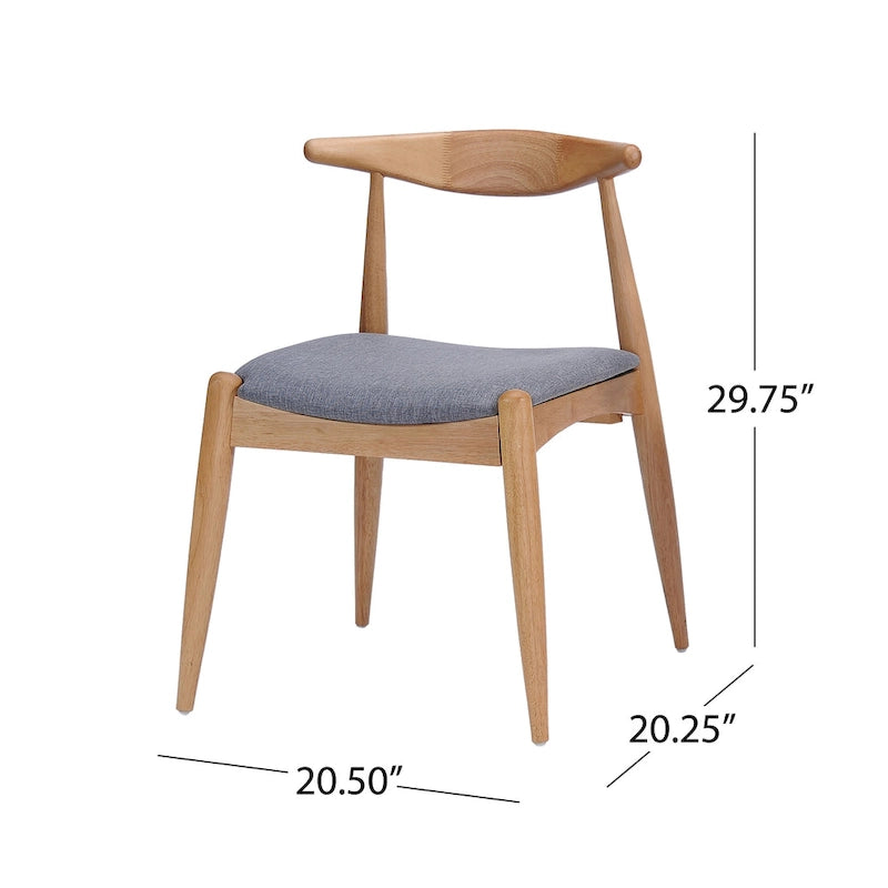 Francie Esszimmerstühle im Mid-Century-Modern-Stil (2er-Set) von Christopher Knight Home – 20.50 W x 20.25 L x 29.75 H