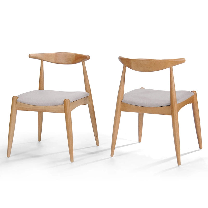 Francie Esszimmerstühle im Mid-Century-Modern-Stil (2er-Set) von Christopher Knight Home – 20.50 W x 20.25 L x 29.75 H