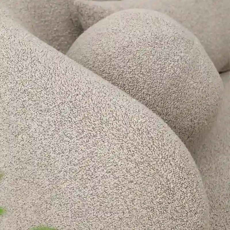 KINWELL Boucle Upholstered 2-Seats Loveseat with Pillows
