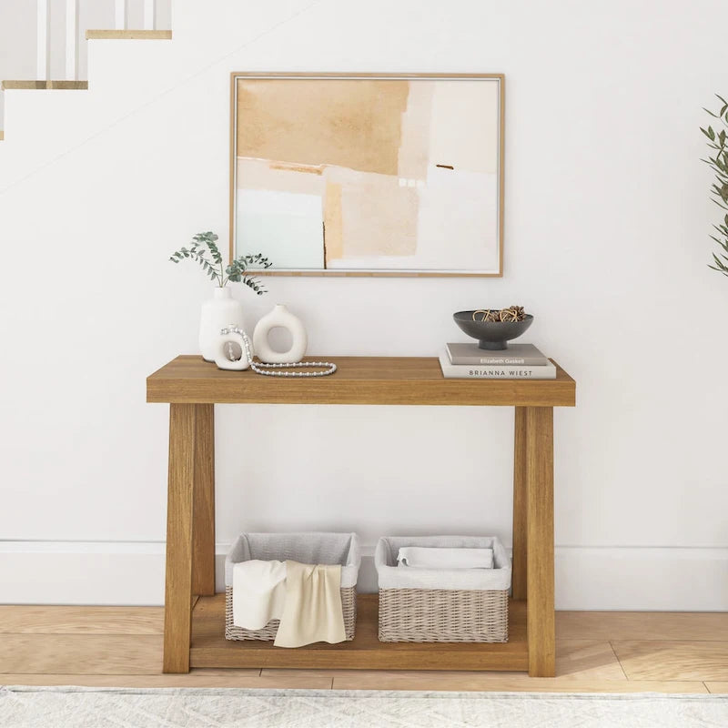 Plank and Beam Klasik Raflı Konsol Masa - 46