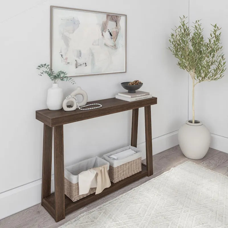 Plank and Beam Klasik Raflı Konsol Masa - 46