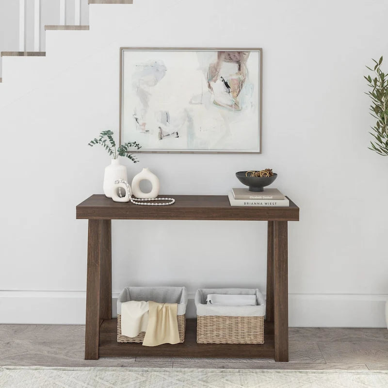 Plank and Beam Klasik Raflı Konsol Masa - 46
