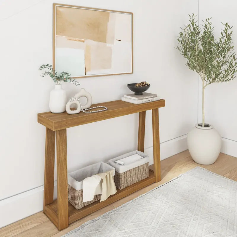 Plank and Beam Klasik Raflı Konsol Masa - 46