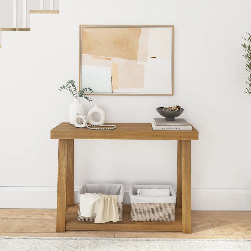 Plank and Beam Klasik Raflı Konsol Masa - 46