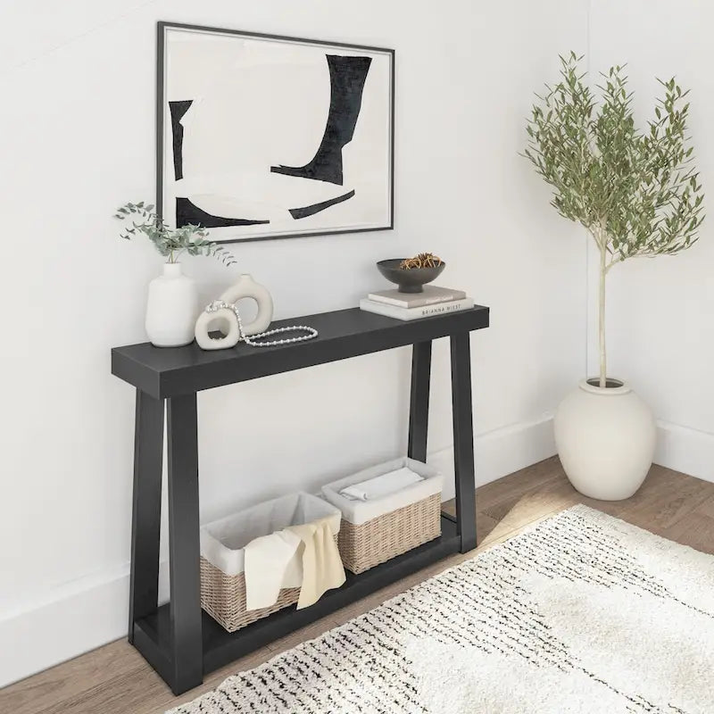 Plank and Beam Klasik Raflı Konsol Masa - 46