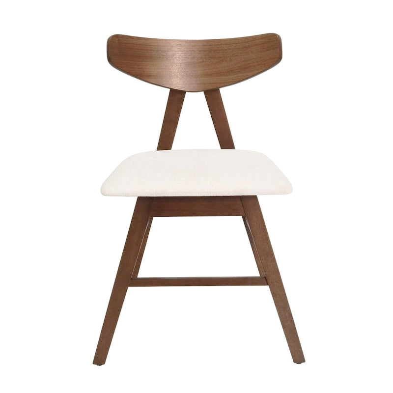 Chaises de salle à manger en tissu et bois d’hévéa Stocker (ensemble de 2) par Christopher Knight Home