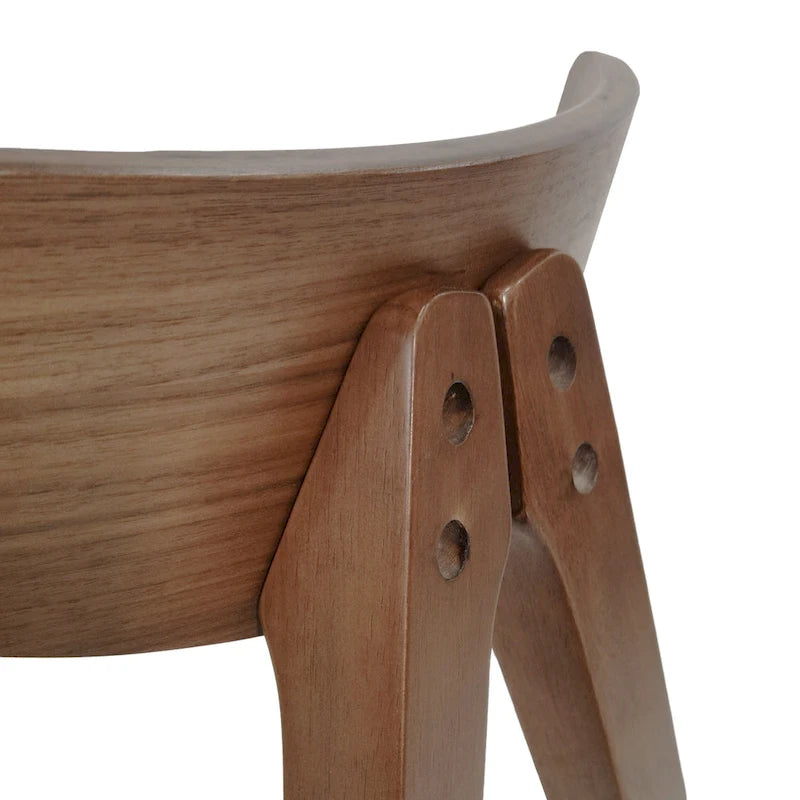 Chaises de salle à manger en tissu et bois d’hévéa Stocker (ensemble de 2) par Christopher Knight Home