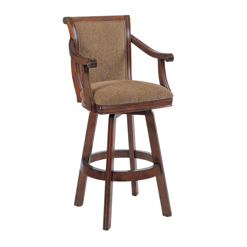 Tabouret de bar pivotant Bordeaux Warm Cherry de 30 pouces