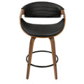 Carson Carrington Kanteborg 26 Fixed-Height Counter Stool with Bent Wood Legs & Round Footrest (Set of 2)