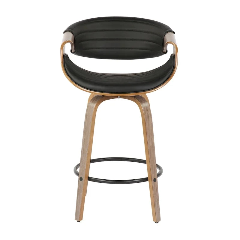 Carson Carrington Kanteborg 26 Fixed-Height Counter Stool with Bent Wood Legs & Round Footrest (Set of 2)
