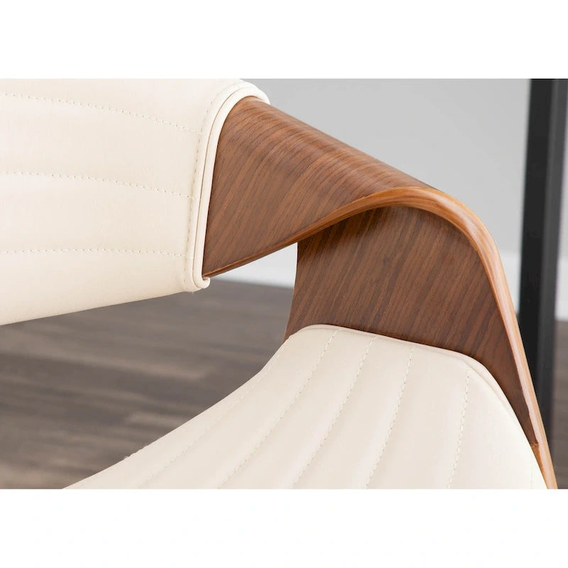 Carson Carrington Kanteborg 26 Fixed-Height Counter Stool with Bent Wood Legs & Round Footrest (Set of 2)