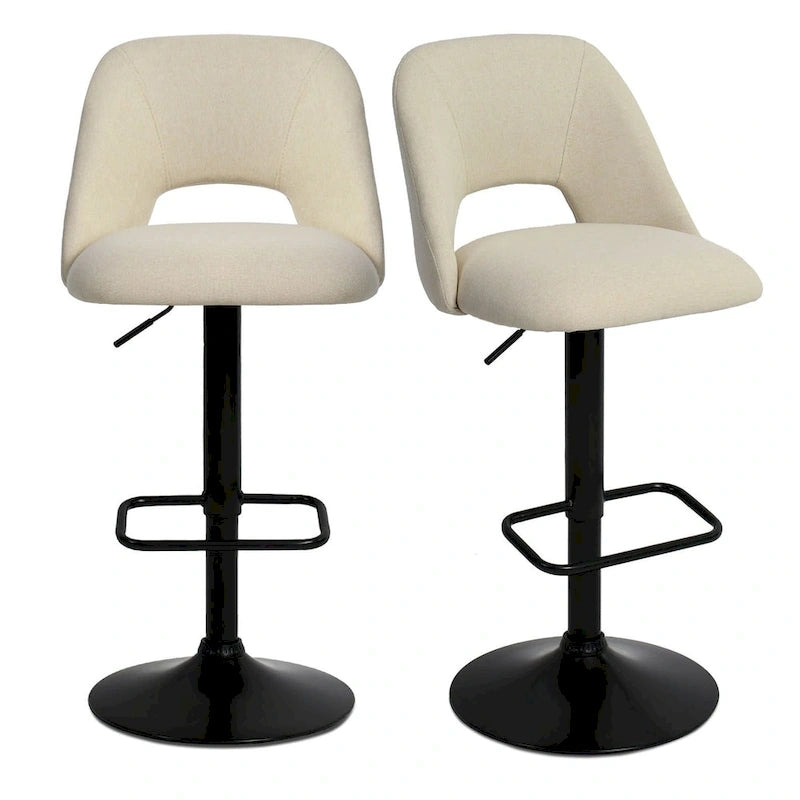 17.7 größerer Sockel, höhenverstellbarer Drehbarhocker aus Vinyl, 2er-Set – 32x17x17