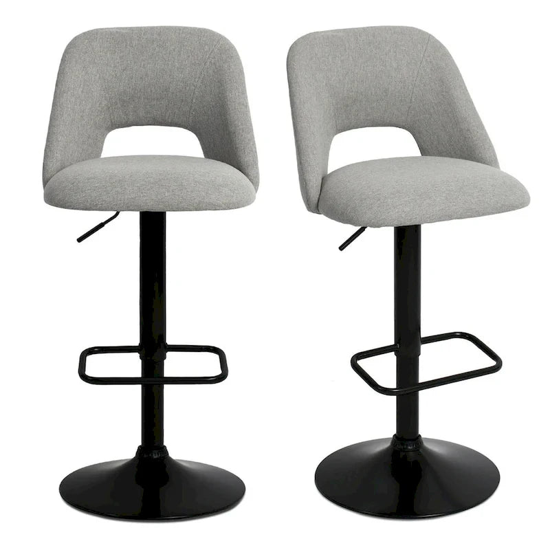 17.7 größerer Sockel, höhenverstellbarer Drehbarhocker aus Vinyl, 2er-Set – 32x17x17