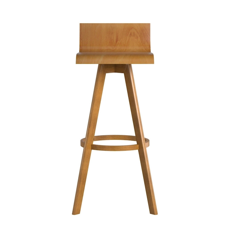 Ellery Drehbarer Holz-Hocker im Mid-Century-Modern-Stil (2er-Set) iNSPIRE Q Modern