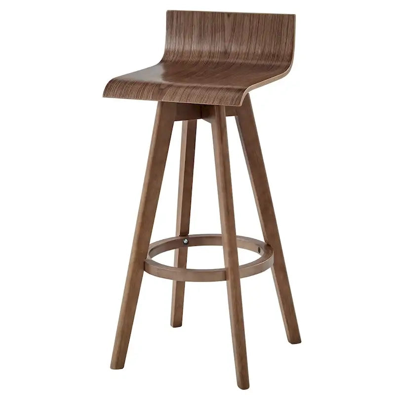 Ellery Drehbarer Holz-Hocker im Mid-Century-Modern-Stil (2er-Set) iNSPIRE Q Modern