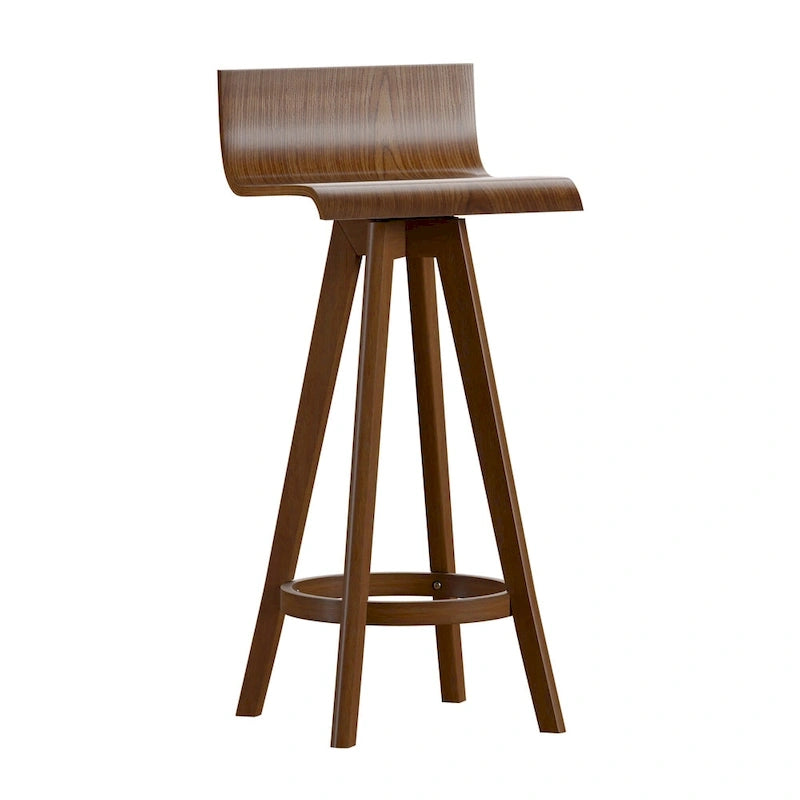 Ellery Drehbarer Holz-Hocker im Mid-Century-Modern-Stil (2er-Set) iNSPIRE Q Modern
