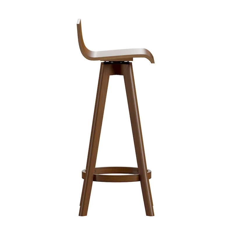 Ellery Drehbarer Holz-Hocker im Mid-Century-Modern-Stil (2er-Set) iNSPIRE Q Modern