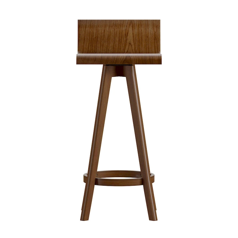 Ellery Drehbarer Holz-Hocker im Mid-Century-Modern-Stil (2er-Set) iNSPIRE Q Modern