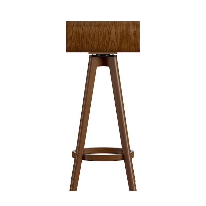 Ellery Drehbarer Holz-Hocker im Mid-Century-Modern-Stil (2er-Set) iNSPIRE Q Modern