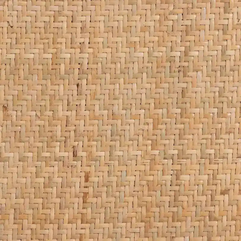 Moderner Rattanstuhl „Vance“ im Mid-Century-Stil mit Flechtmuster und Holz