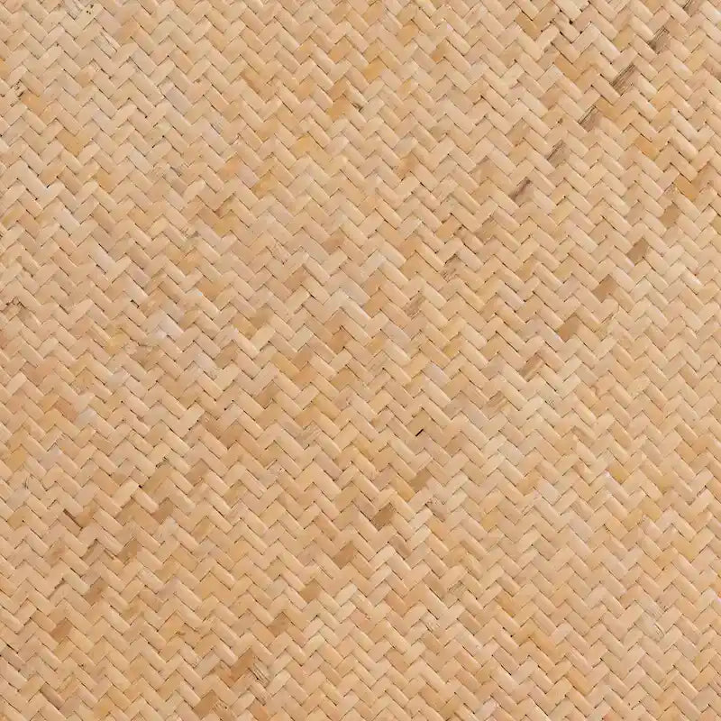 Moderner Rattanstuhl „Vance“ im Mid-Century-Stil mit Flechtmuster und Holz