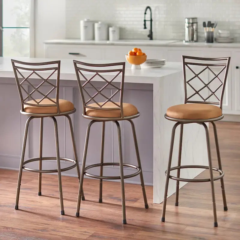 Verstellbare höhenverstellbare Drehhocker Alyssa von Simple Living, 3er-Set