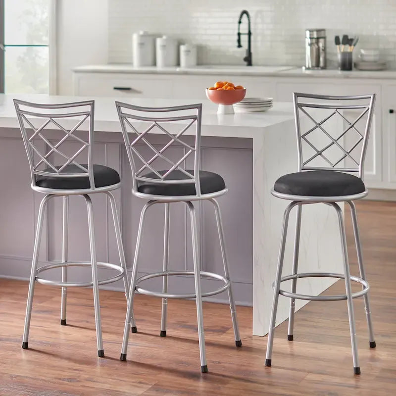 Verstellbare höhenverstellbare Drehhocker Alyssa von Simple Living, 3er-Set