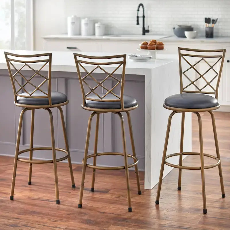 Verstellbare höhenverstellbare Drehhocker Alyssa von Simple Living, 3er-Set