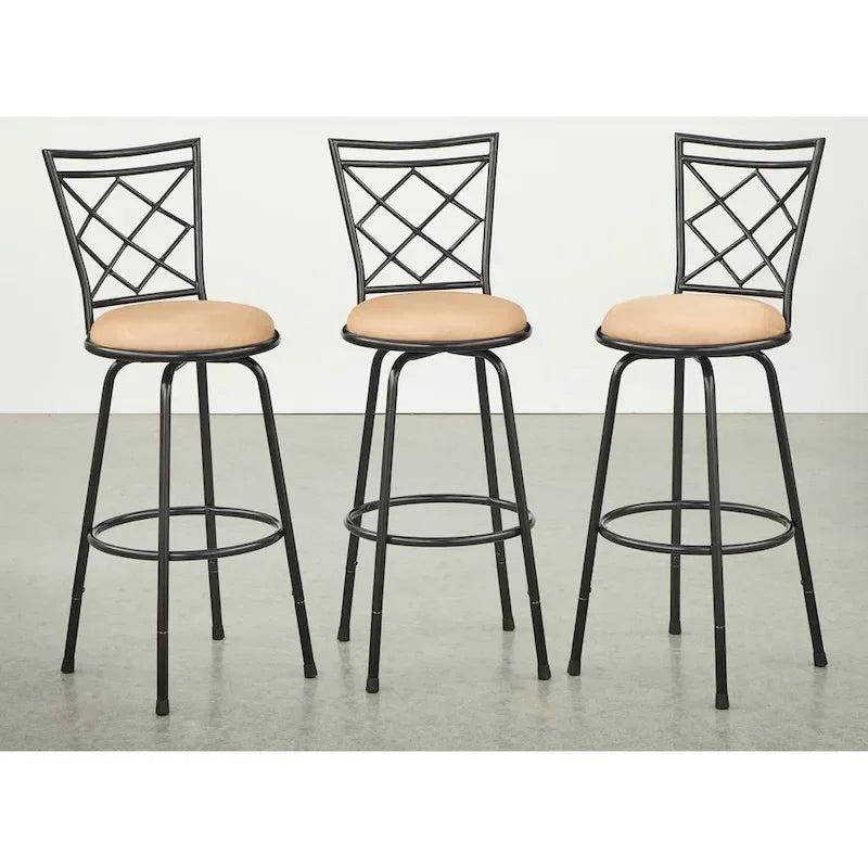 Verstellbare höhenverstellbare Drehhocker Alyssa von Simple Living, 3er-Set