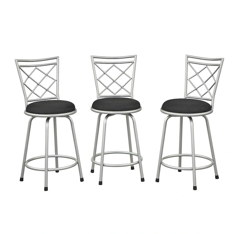 Verstellbare höhenverstellbare Drehhocker Alyssa von Simple Living, 3er-Set
