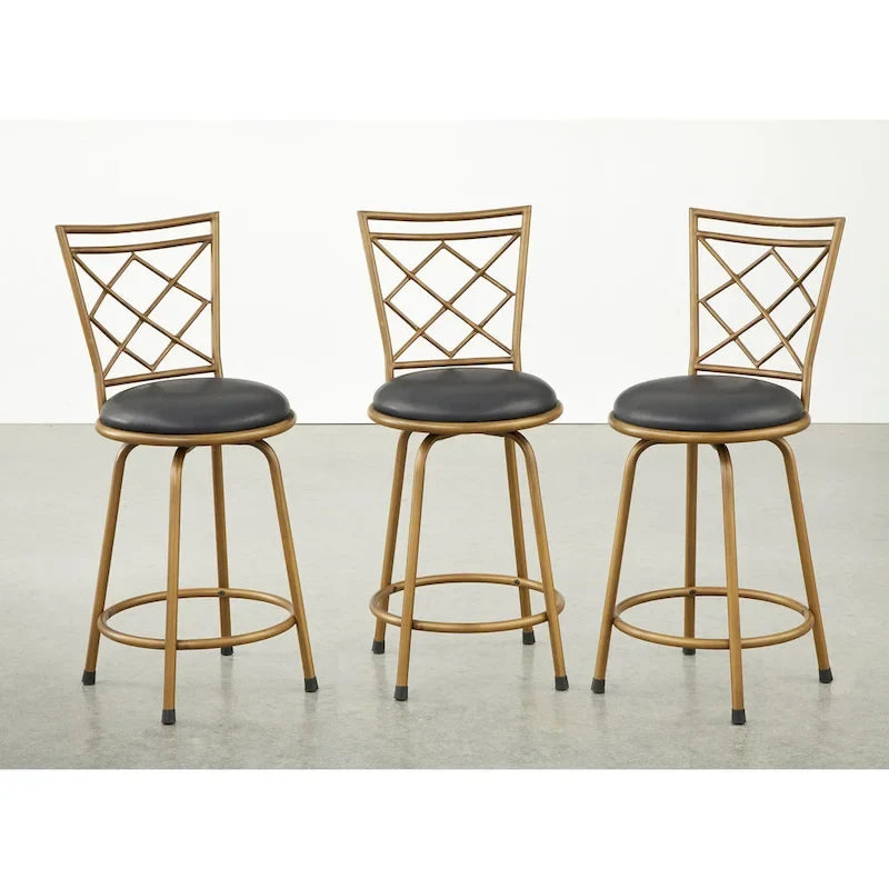 Verstellbare höhenverstellbare Drehhocker Alyssa von Simple Living, 3er-Set