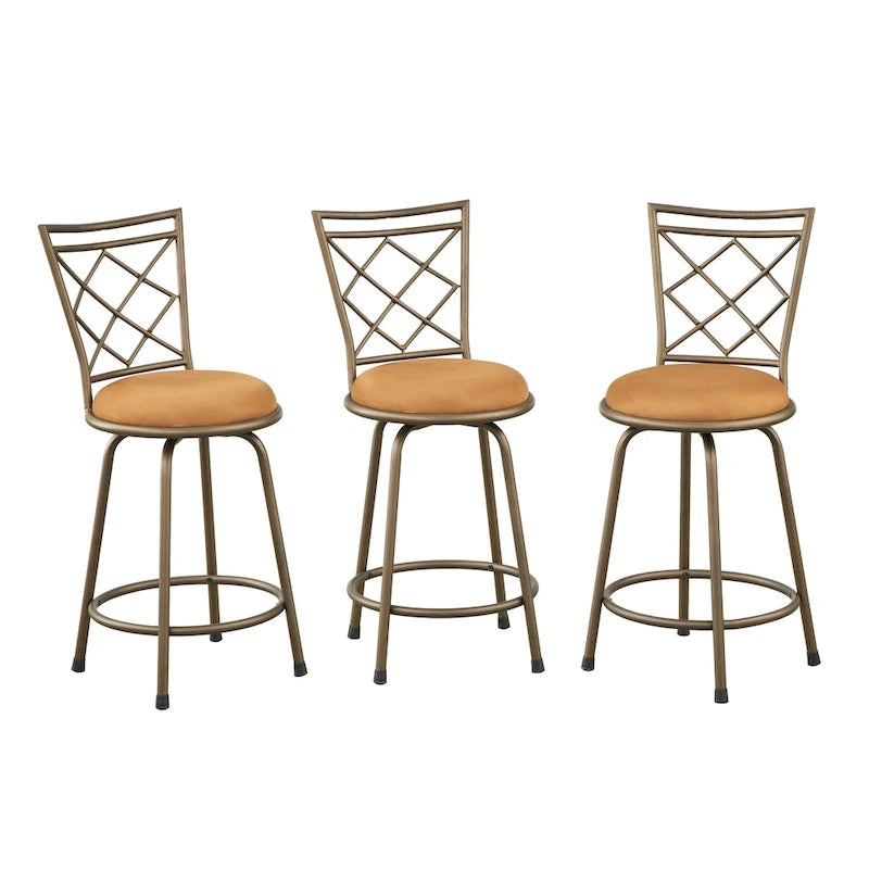 Verstellbare höhenverstellbare Drehhocker Alyssa von Simple Living, 3er-Set