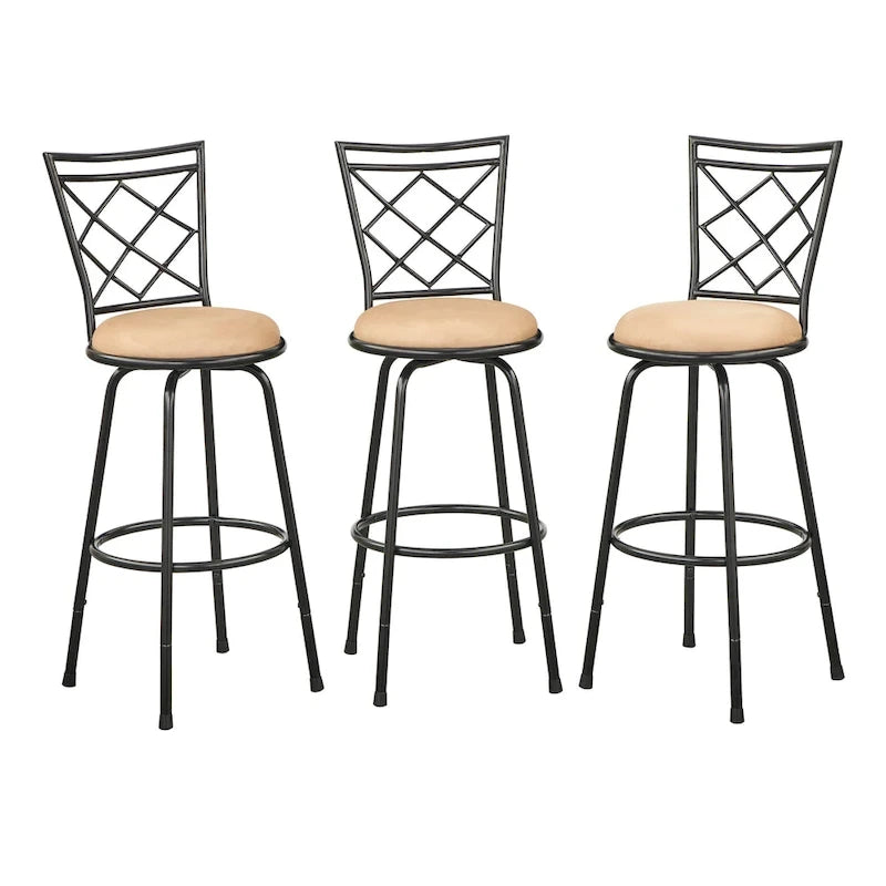 Verstellbare höhenverstellbare Drehhocker Alyssa von Simple Living, 3er-Set