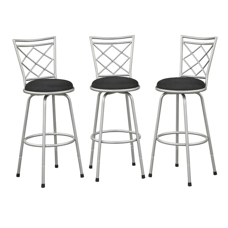 Verstellbare höhenverstellbare Drehhocker Alyssa von Simple Living, 3er-Set