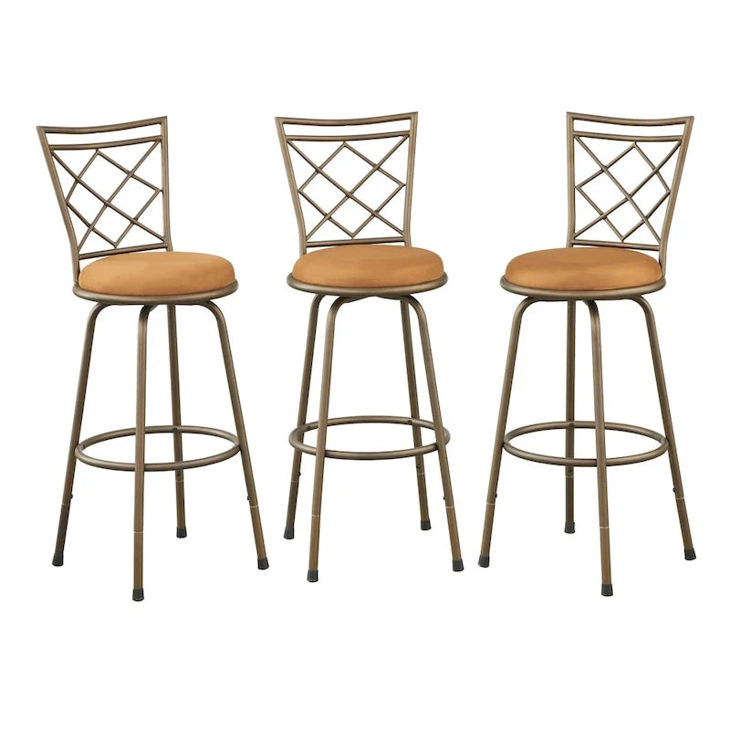 Verstellbare höhenverstellbare Drehhocker Alyssa von Simple Living, 3er-Set