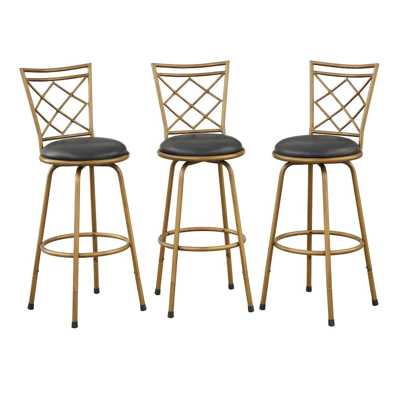 Verstellbare höhenverstellbare Drehhocker Alyssa von Simple Living, 3er-Set